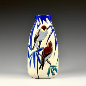 Vaso com pássaros - Charles Catteau, Boch Frères Keramis, anos 20/30